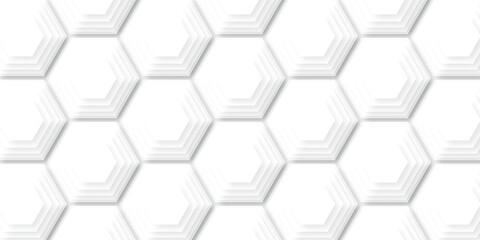 Abstract hexagon geometric surface. Modern white and grey hexagonal background. Luxury white pattern. Vector Illustration.