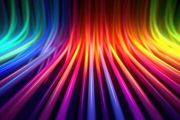 Obraz premium Abstract background with colorful spectrum. Bright neon rays and glowing lines. Generative AI