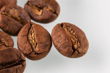 coffee beans on a white background