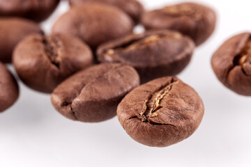 coffee beans on a white background