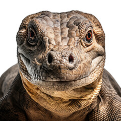 Obraz premium a close up of a large lizard on a white background