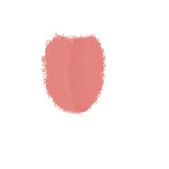 red lipstick on white background
