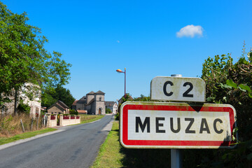 Village Meuzac in French Haute-Vienne