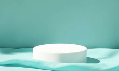 podium_cosmetic display_product stand with cool color background