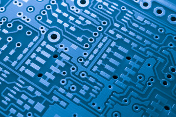 printed circuit. layout of tracks.