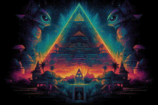 Synthwave Elevation: Ascending the Pyrami