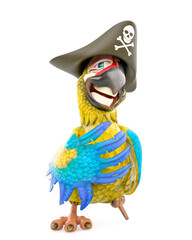 parrot cartoon is so happy