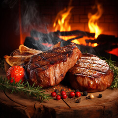 Delicious meat steak. High quality photo