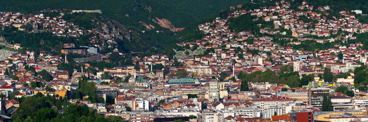 Naklejka na ściany i meble Cityscape of Sarajevo