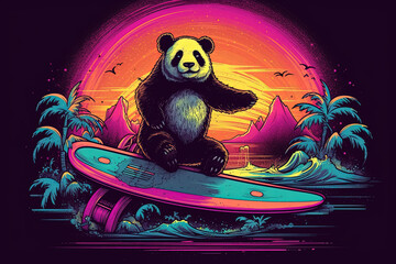 Surfer illustration, ai