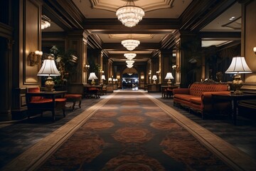 interior of the luxury hotel ai generative art