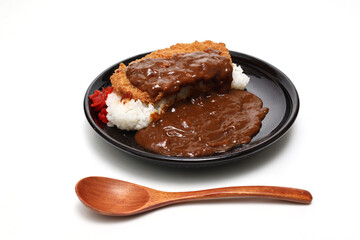 白背景のカツカレー