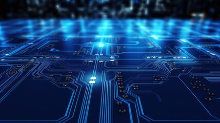 Electronic circuit board background. Illustration AI Generative.