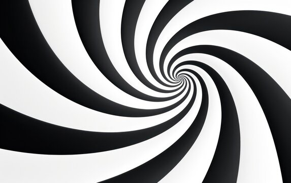 Black and white spiral background. Illustration AI Generative. © ArtCookStudio