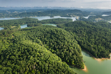 Cherokee Lake, Tennessee. Aerial view of Cherokee Reservoir. - 620324940