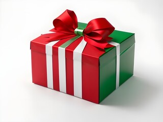 Obraz premium Gift box design concept on clean white background with copy space text 