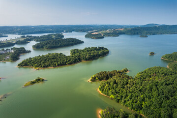 Cherokee Lake, Tennessee. Aerial view of Cherokee Reservoir. - 620325178