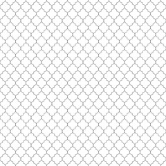 Fototapeta premium Seamless pattern with ogee ornament. Oriental traditional ornamentation with repeated rounded shapes. Window tracery wallpaper. Grid motif. Digital paper, textile print, web design. Vector art image.