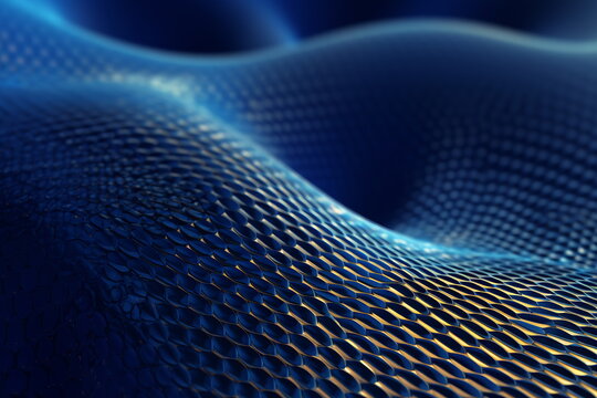 Blue background with a set of dots, an abstract image. In the style of infinity nets.