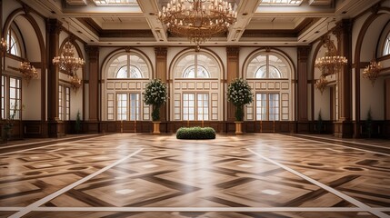Obraz premium Classic ballroom for award ceremony AI, Generative AI, Generative