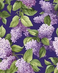lilac seamless pattern. AI generative