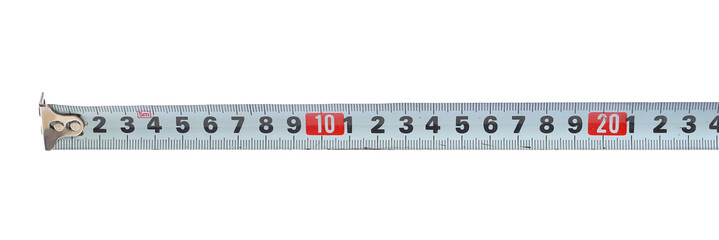 Measuring tape, meter isolated on white, clipping path