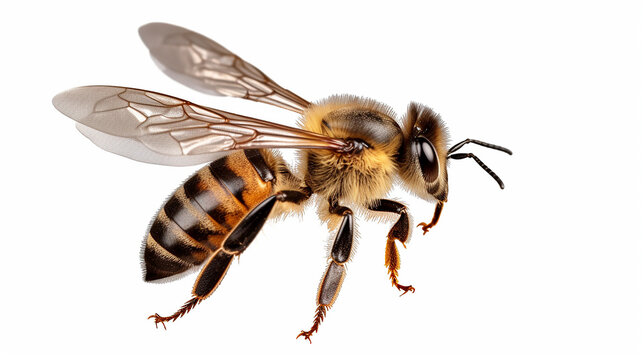 abelha em fundo branco 
