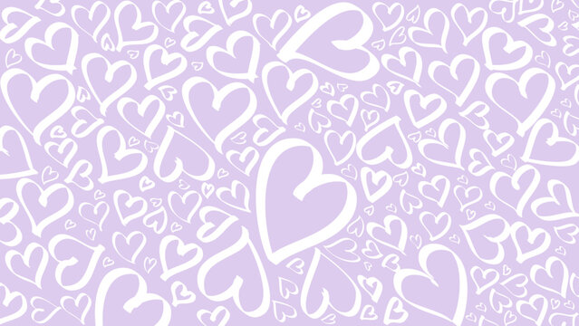 Heart print background vector illustration.