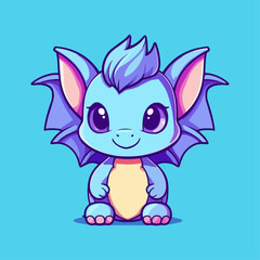 Adorable Dragon Cartoon Character: Perfect for Children's Merchandise, Books, and More