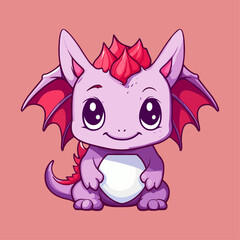 Adorable Dragon Cartoon Character: Perfect for Children's Merchandise, Books, and More