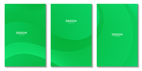 set of cover. set of flyers. abstract green gradient organic background