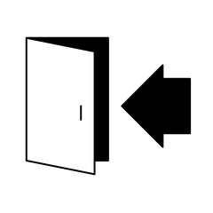 door icon with arrow, enter icon