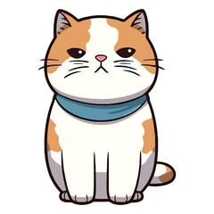 Artistic Paws: Captivating 2D Illustration of an Exotic Shorthair Cat
