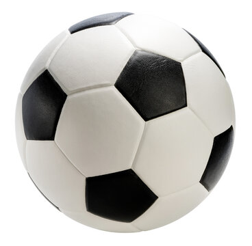 Soccer ball isolated on white, Football ball isolated on white background, Clipping path.