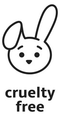 Cruelty free product label. No animal testing icon