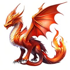 Naklejka premium red dragon