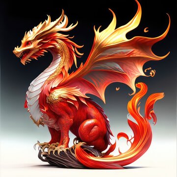 red dragon on a black