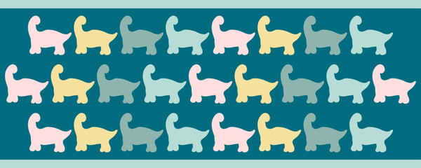 Abstract cup pattern with dinosaurs silhouettes. Perfect print for mug. Simple vector illustration.