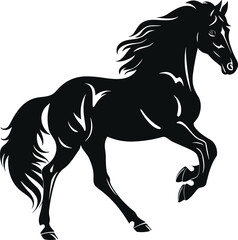 Fototapeta na wymiar silhouette of a horse vector isolated on white background