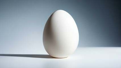 white egg on a white background