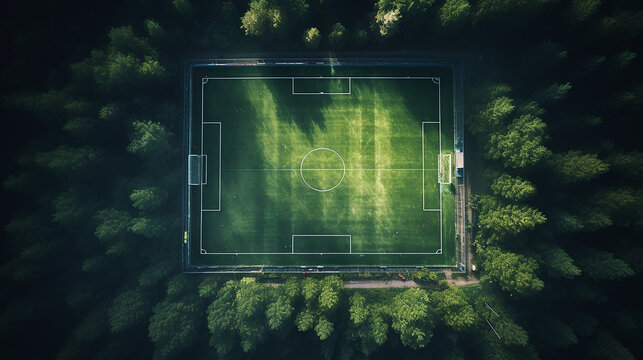 campo de futebol vista area do gramado 