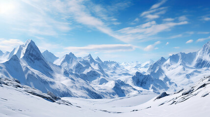 Plakat Exploring the Breathtaking Beauty of Alpine Landscapes. Generative Ai