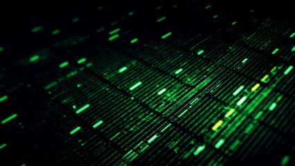 Advanced data matrix simulation UI with cutting-edge digital environment with a dynamic and immersive display of interconnected data matrix information networks systems background