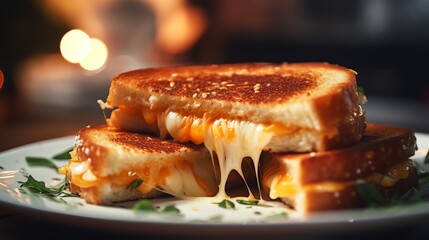 Grilled Cheese Sandwich on a Plate