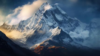 Discovering the Majestic Beauty of Mountain Peaks. Generative Ai