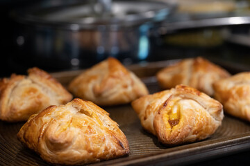 croissants on a tray