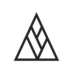 mountain logo template. Icon Illustration Brand Identity. Isolated and flat illustration. Vector graphic