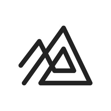 mountain logo template. Icon Illustration Brand Identity. Isolated and flat illustration. Vector graphic