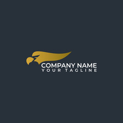 Fototapeta premium Abstract simple eagle head logo vector