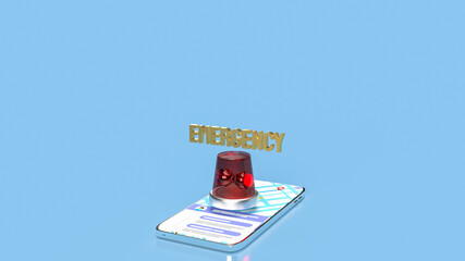 The emergency lamp for rescue concept 3d rendering
